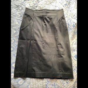 High-waisted black pencil skirt